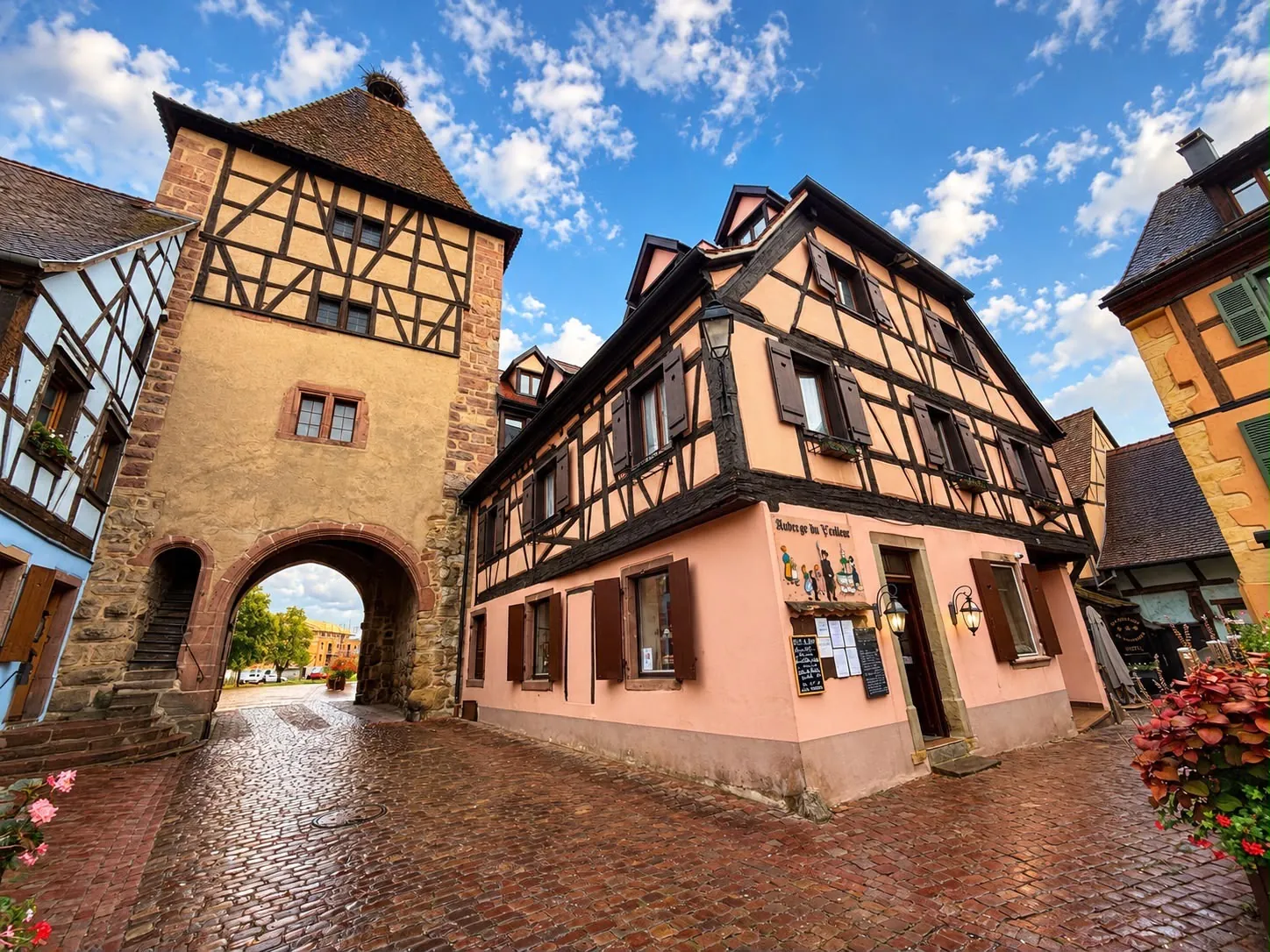 Maisons à colombages et porte médiévale de Turckheim